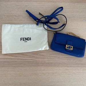 Fendi Micro Mini Crossbody Bag in Royal Blue